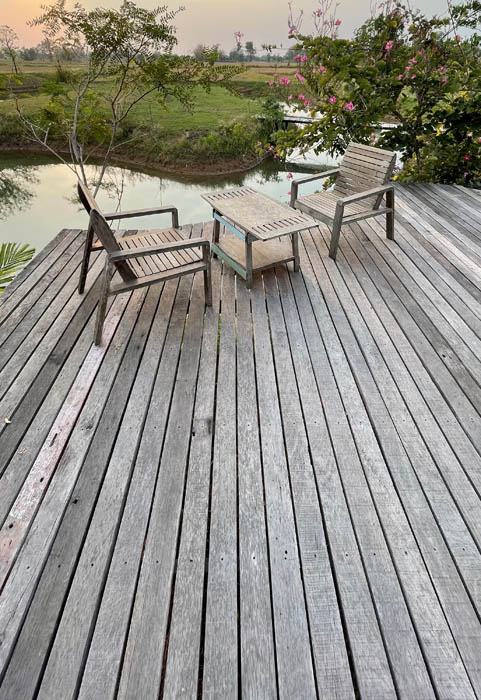 Terrasse en bois aux Houches